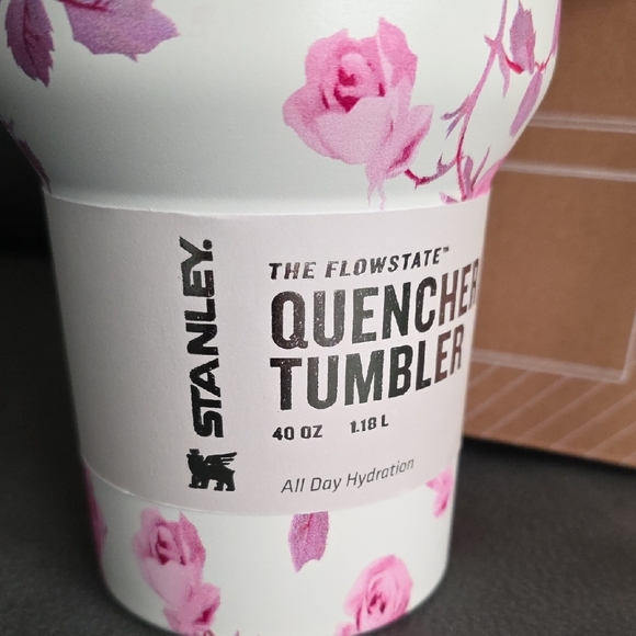 Stanley 40 oz Pink Floral Quencher Tumbler with Straw - Picture 2 of 6